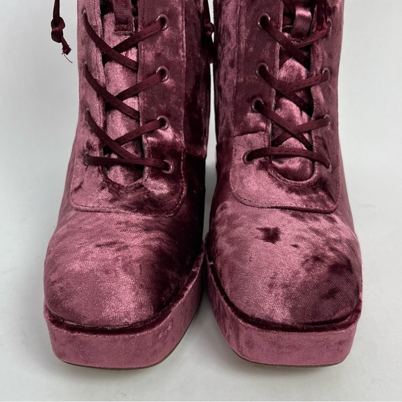 Circus by Sam Edelman Kia Velvet Heeled Boots - Purple - Picture 6 of 10